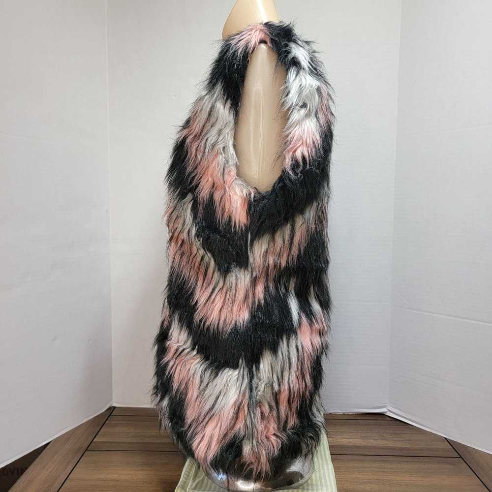 Other Say What? Multi Color Faux Fur Vest - Size … - image 2