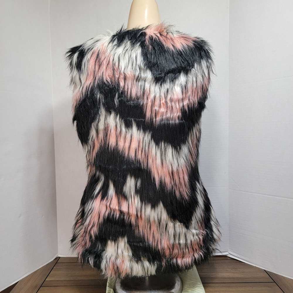 Other Say What? Multi Color Faux Fur Vest - Size … - image 3