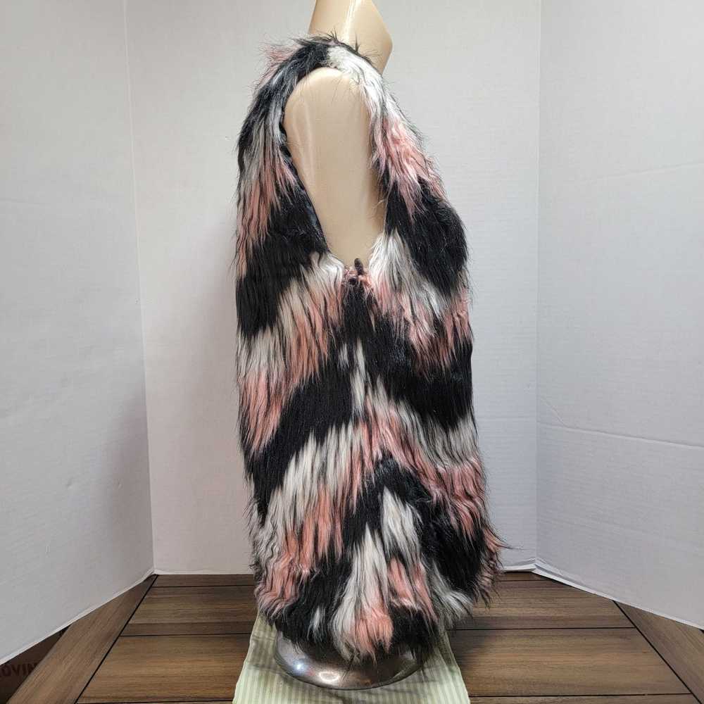 Other Say What? Multi Color Faux Fur Vest - Size … - image 4