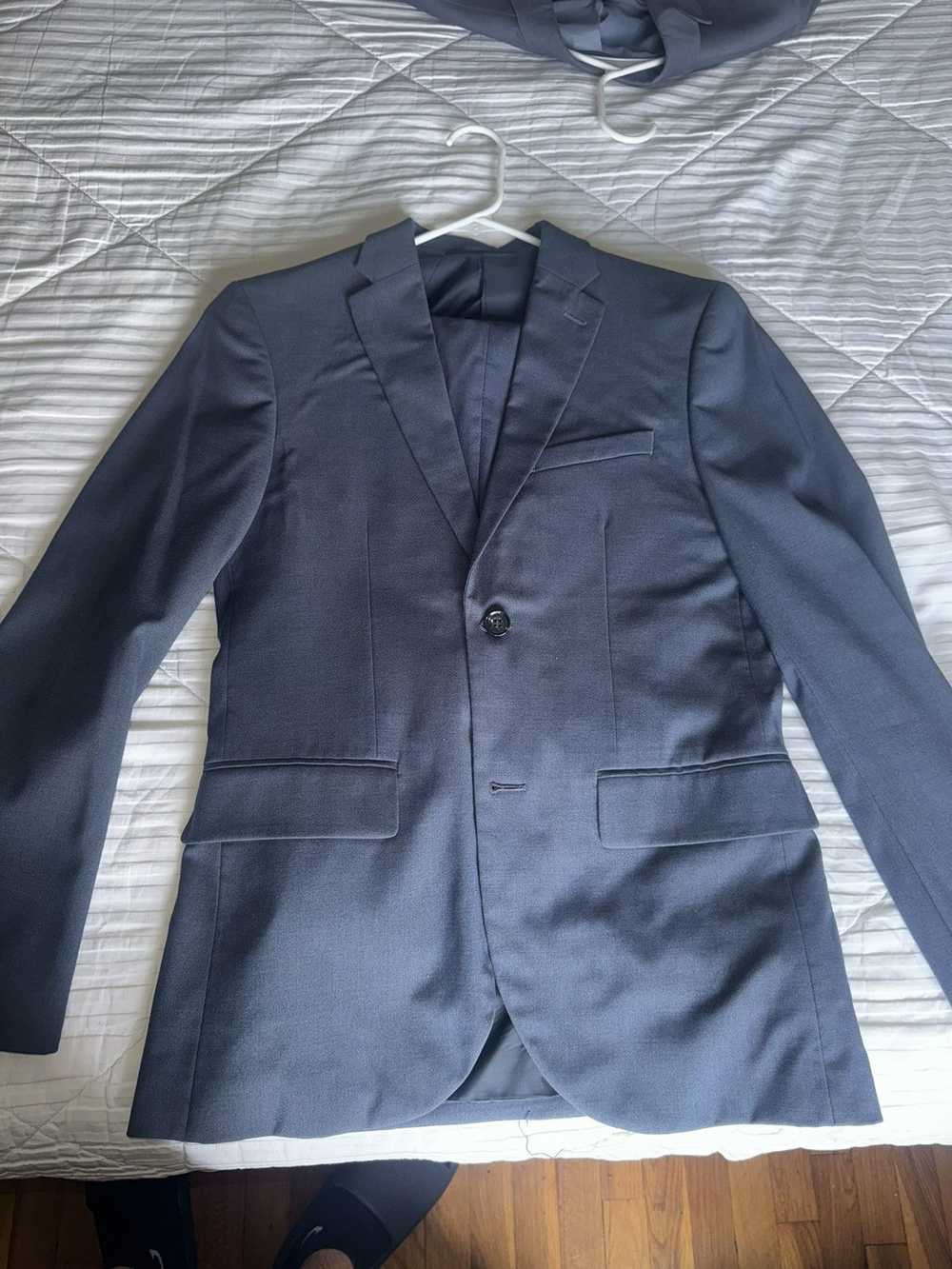 H&M Navy Blue Blazer w/ Tailored Pants - image 1