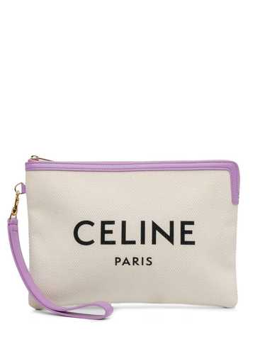 Céline Pre-Owned 2022 Canvas Logo Clutch pouch - W