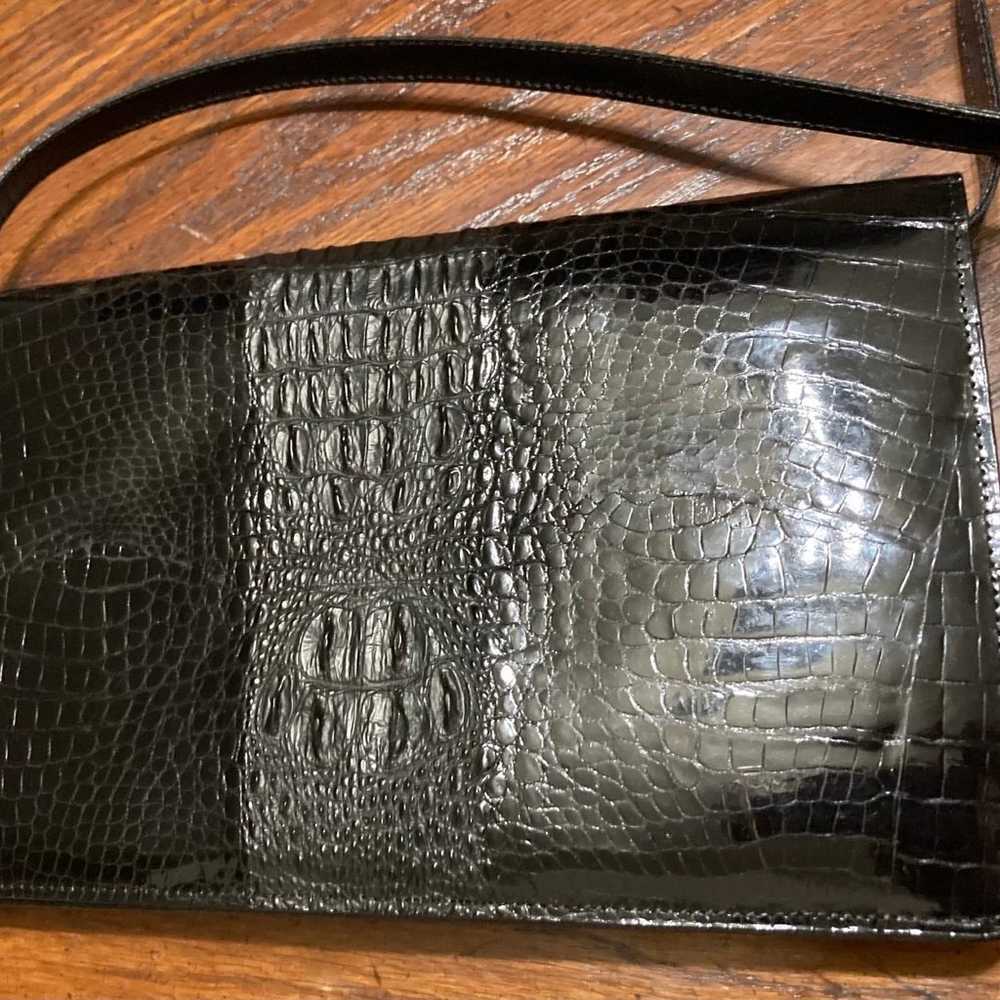 Vintage 1980’s Genuine Crocodile Crossbody Clutch… - image 4