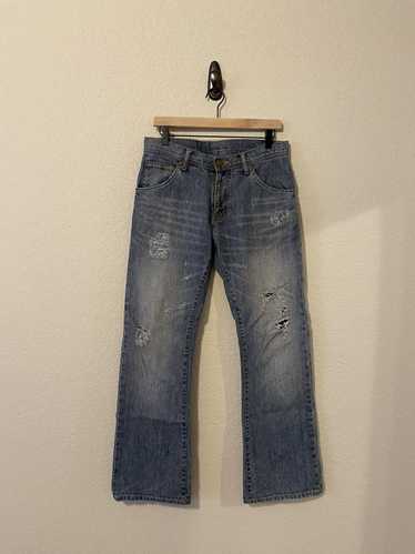 Tete Homme Tete Homme Distressed Bootcut Denim