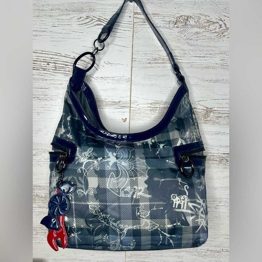 LeSportsac Boutique Kennedy Vandal Hobo Bag Blue … - image 1