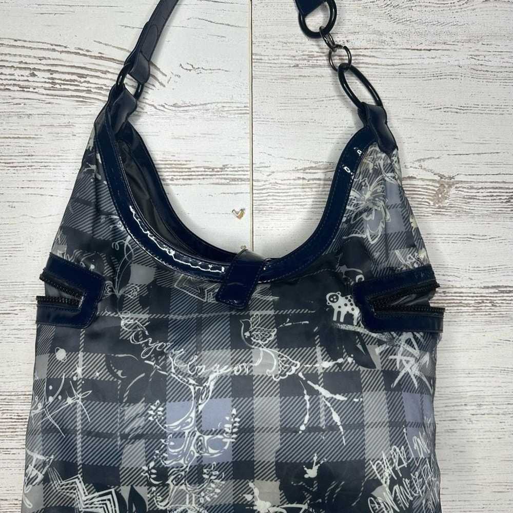 LeSportsac Boutique Kennedy Vandal Hobo Bag Blue … - image 4