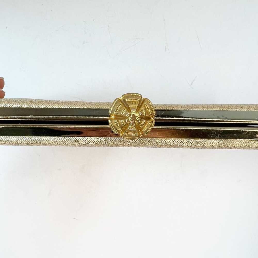 Vintage Gold Clutch Evening Bag - image 4