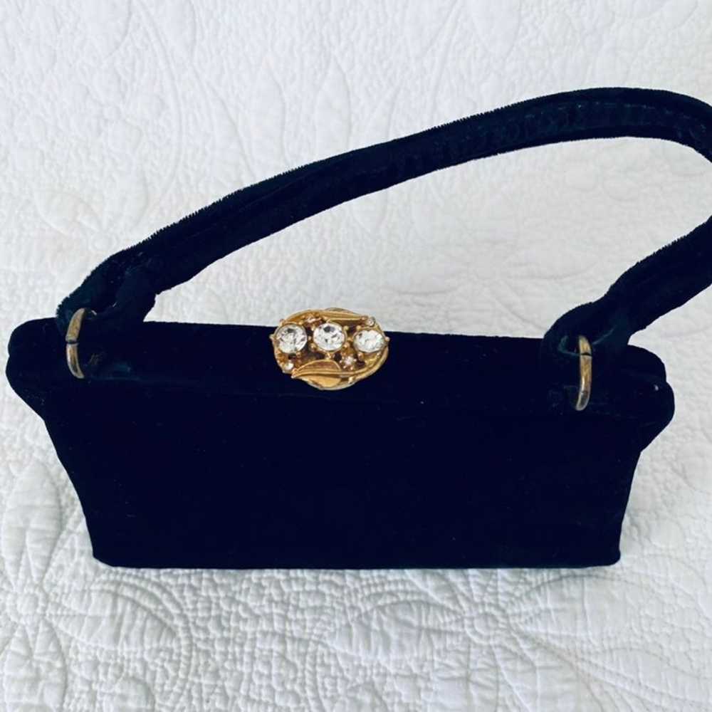 Vintage Style Velvet Evening Bag - image 2