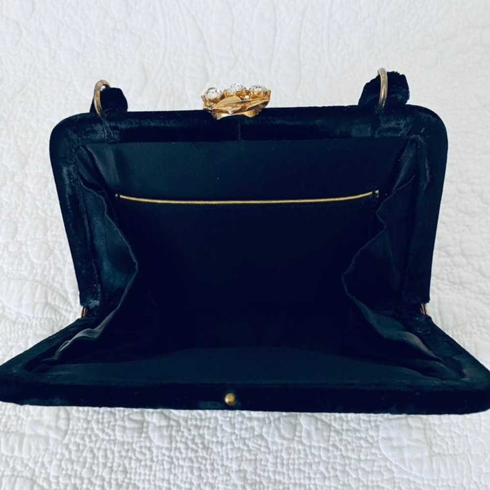 Vintage Style Velvet Evening Bag - image 3