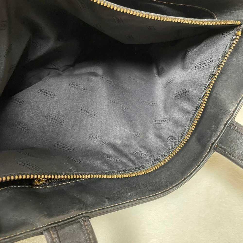 COACH Coach Glove-tanned Leather Tote Bag Black 9… - image 11