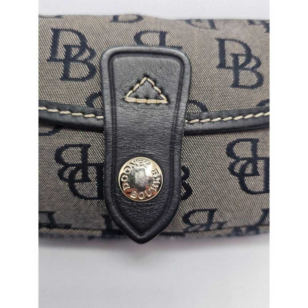 Vintage Dooney & Bourke Black Canvas Leather Wris… - image 4