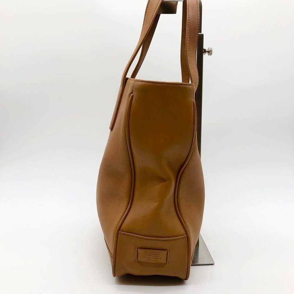 Coach Old Coach Tote Bag Handbag Tan Leather Unis… - image 5