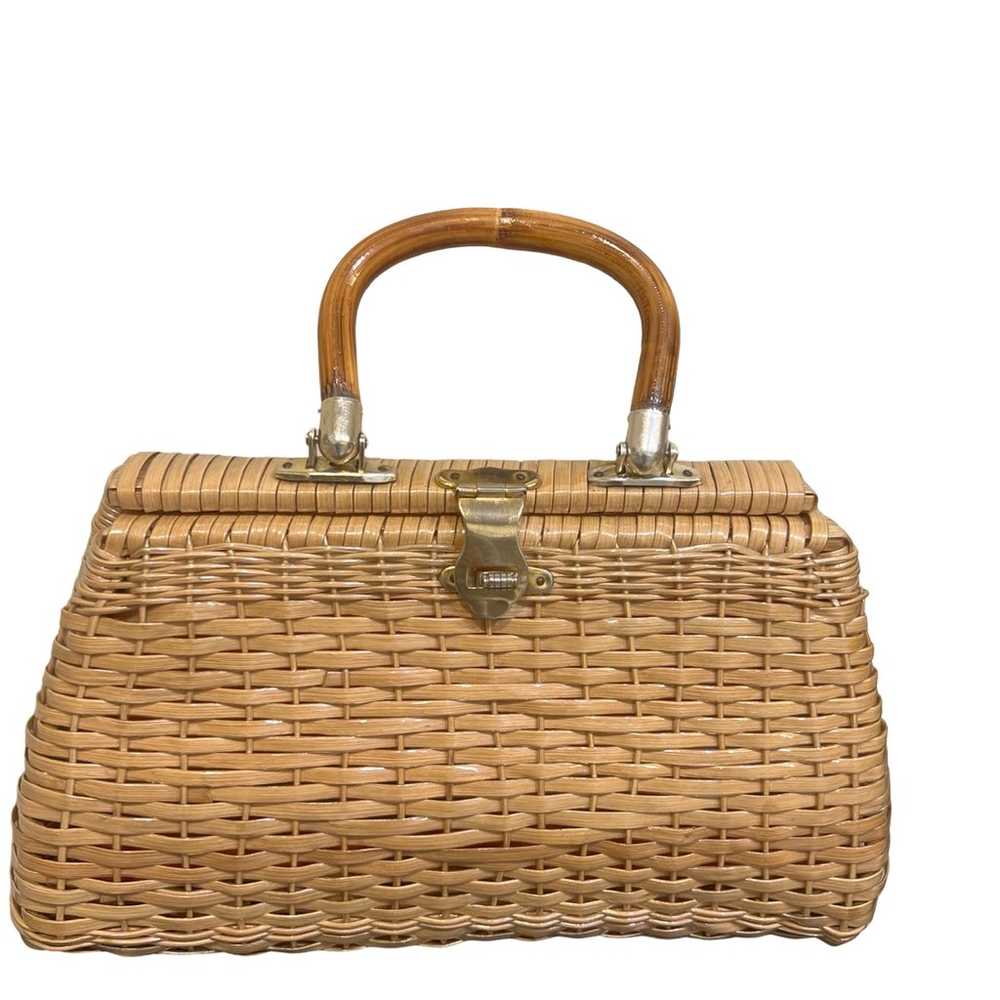 Wicker vintage purse medium - image 1