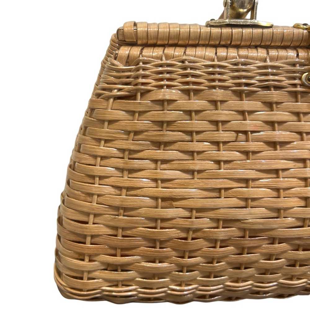 Wicker vintage purse medium - image 4