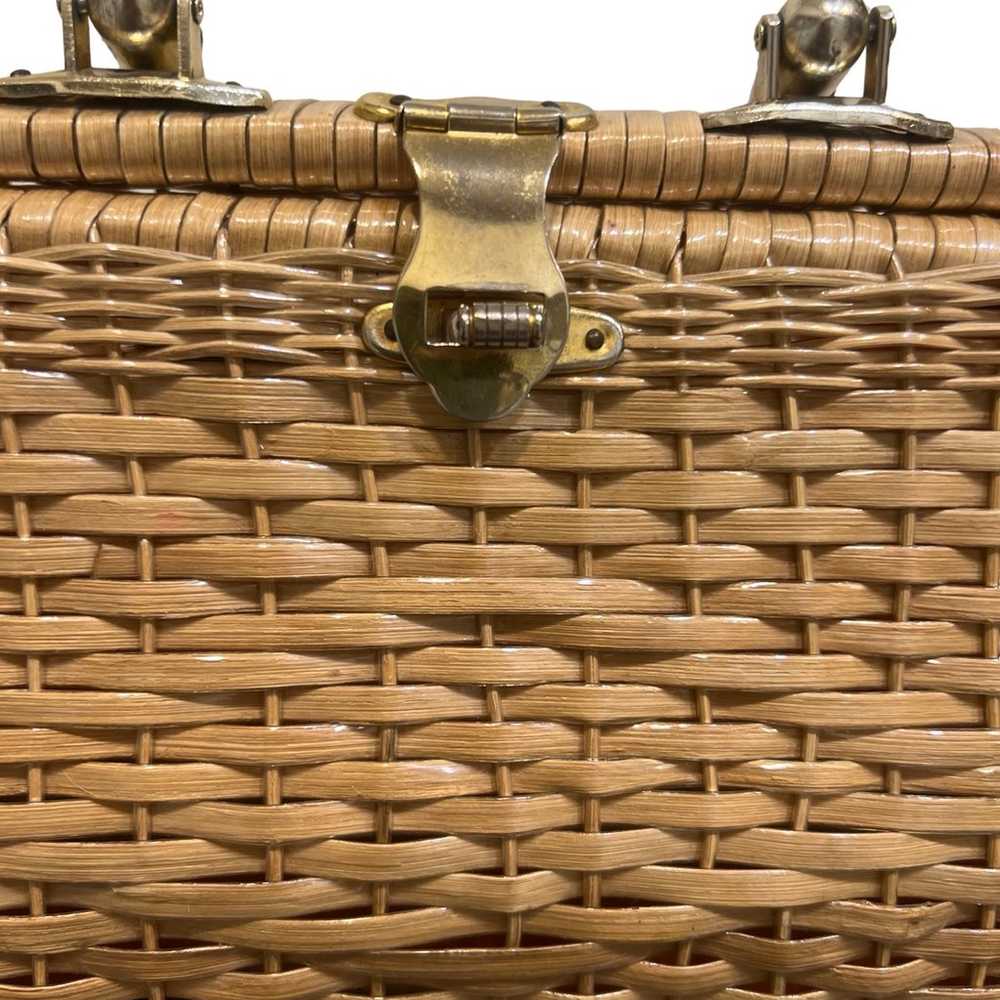 Wicker vintage purse medium - image 7