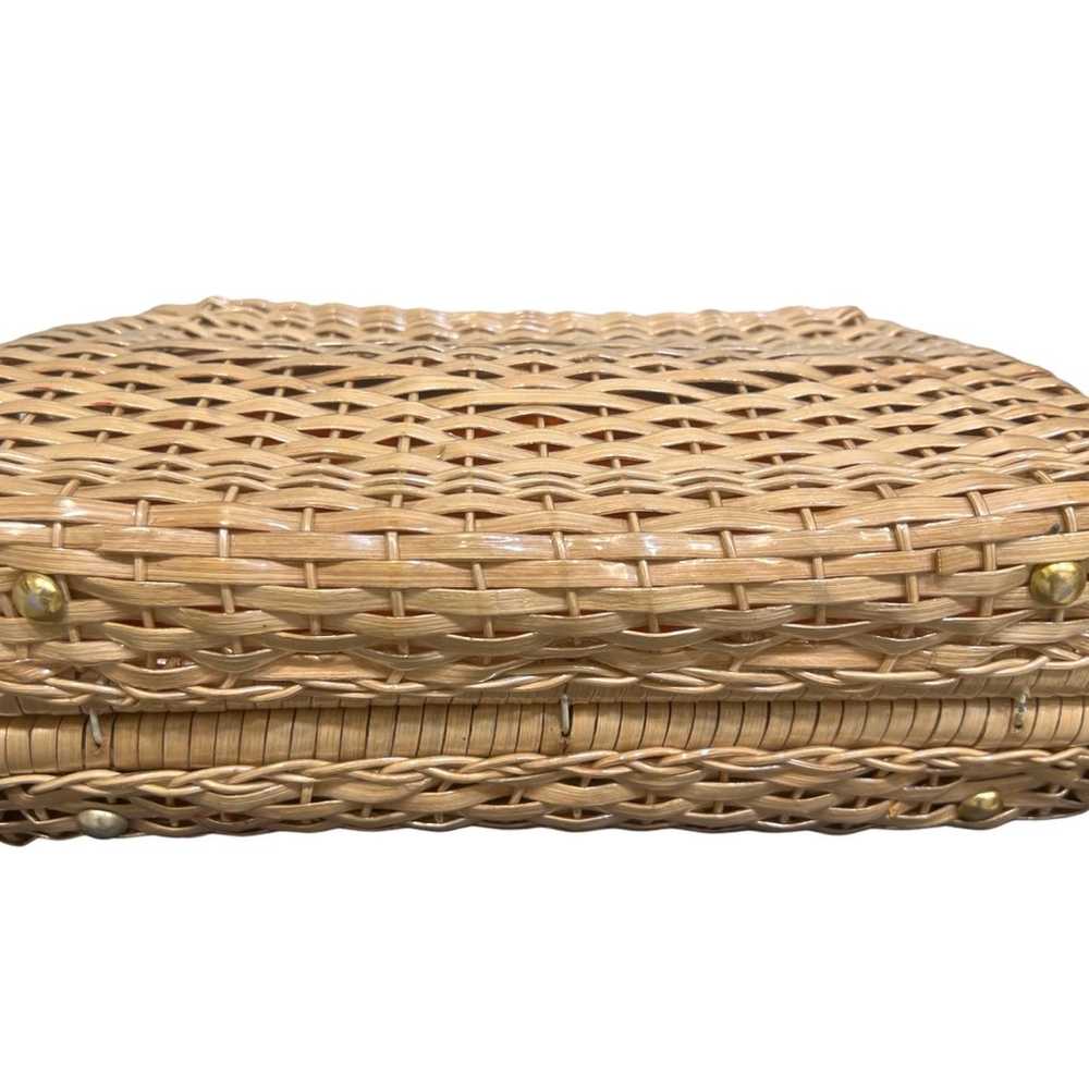 Wicker vintage purse medium - image 8