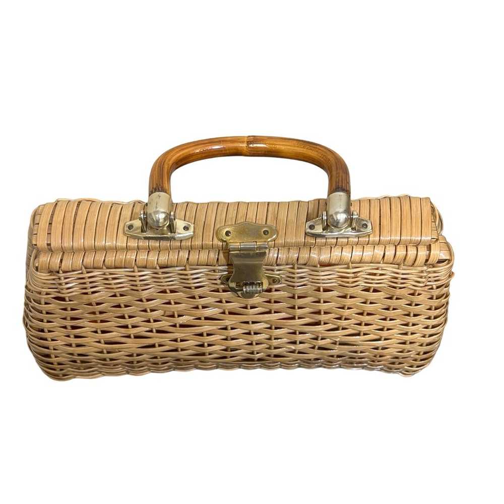 Wicker vintage purse medium - image 9