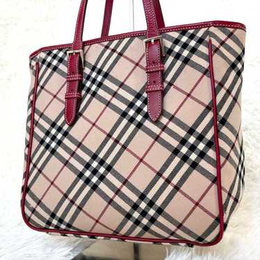 Burberry Blue Label Tote Bag Nova Check Beige Red. - image 1