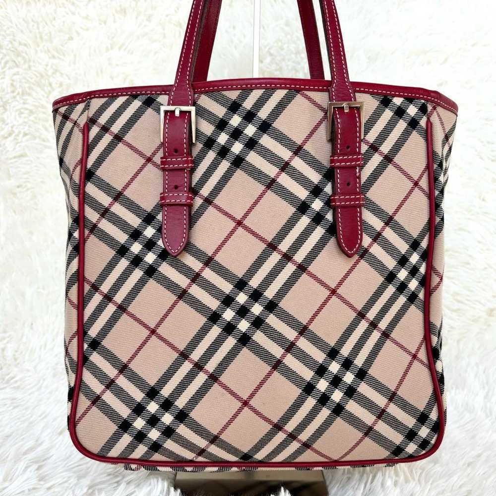 Burberry Blue Label Tote Bag Nova Check Beige Red. - image 2