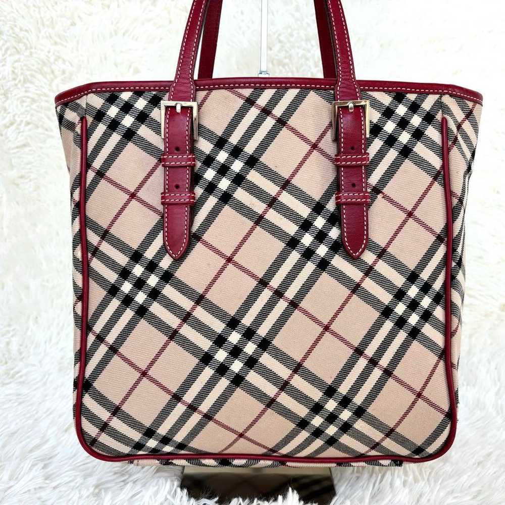 Burberry Blue Label Tote Bag Nova Check Beige Red. - image 3