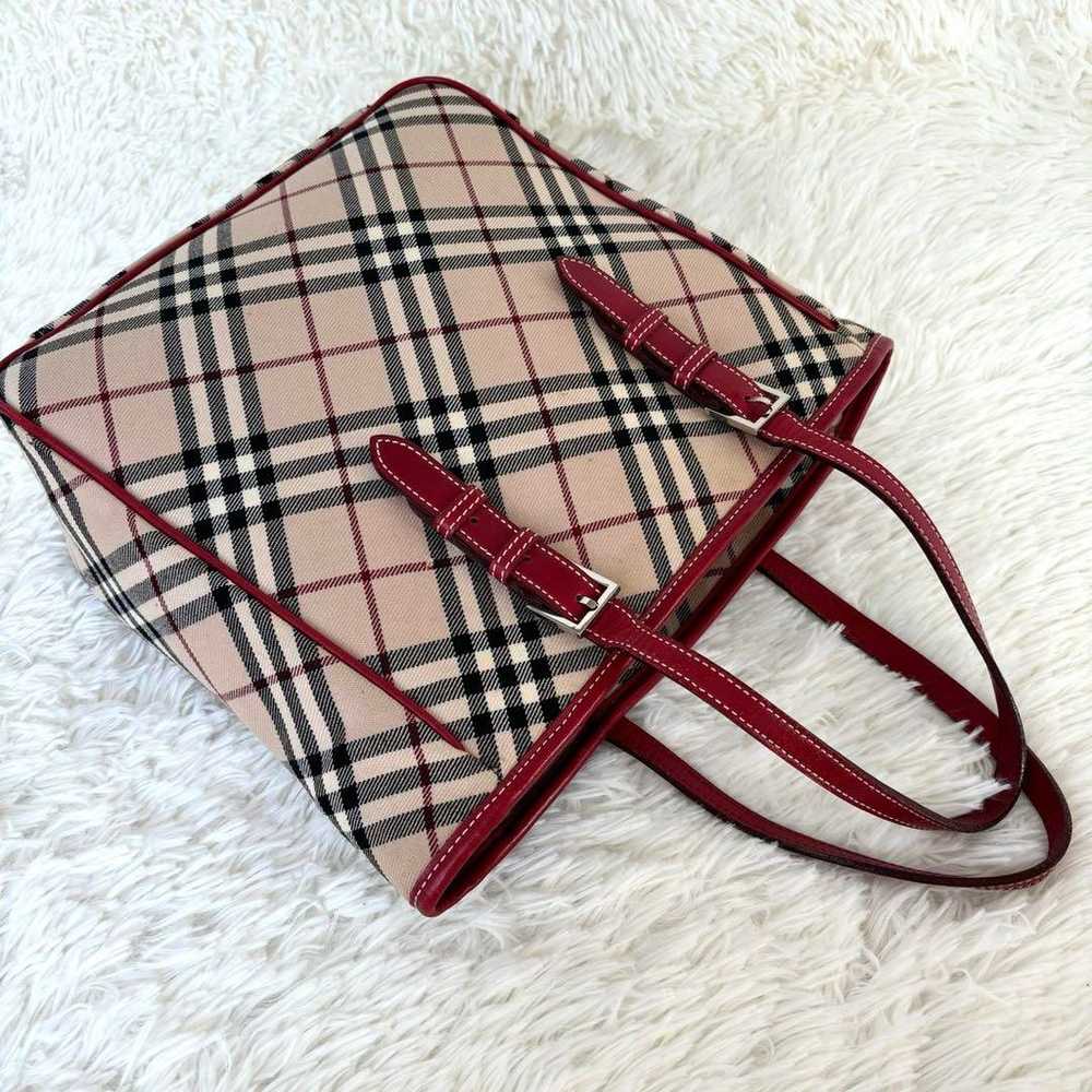 Burberry Blue Label Tote Bag Nova Check Beige Red. - image 8