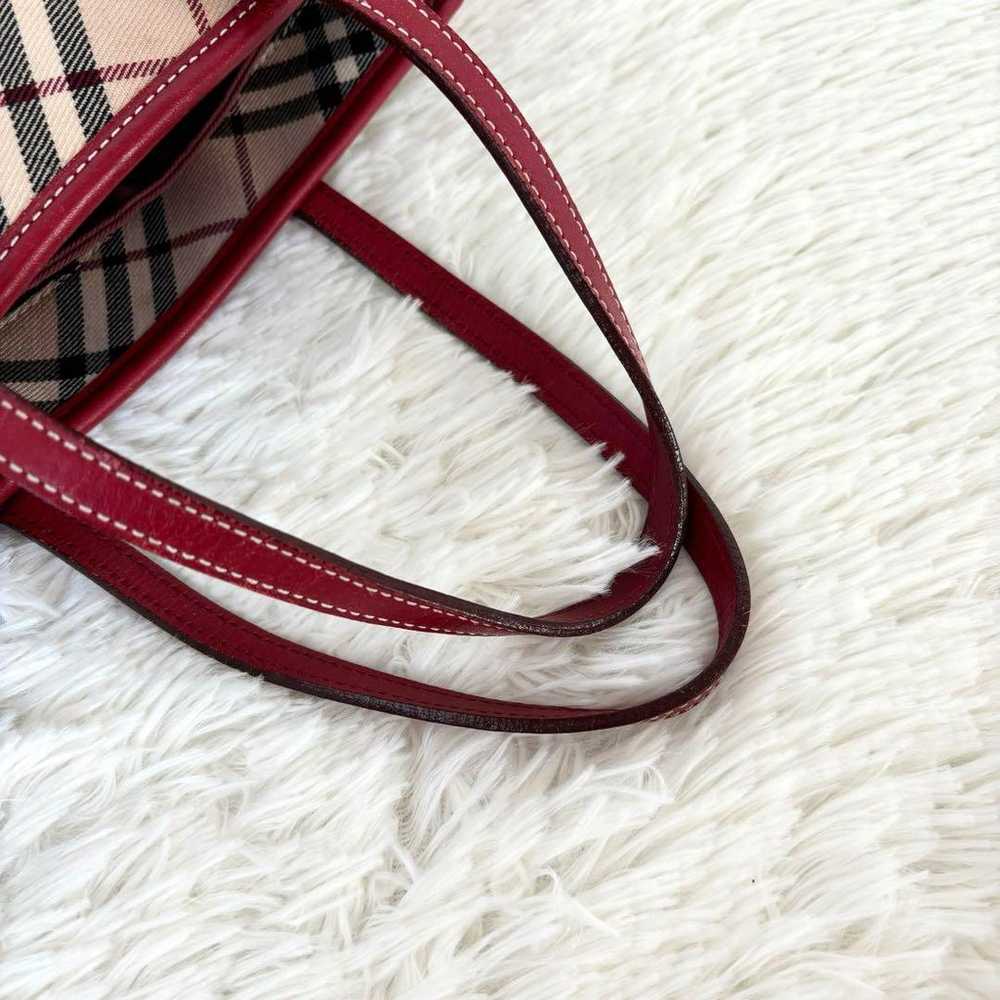 Burberry Blue Label Tote Bag Nova Check Beige Red. - image 9