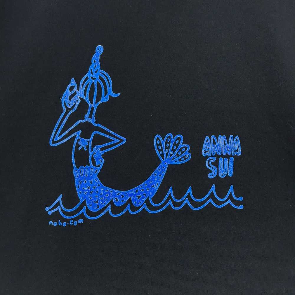 Vintage ANNA SUI American Brand Mermaid Blue T Sh… - image 3