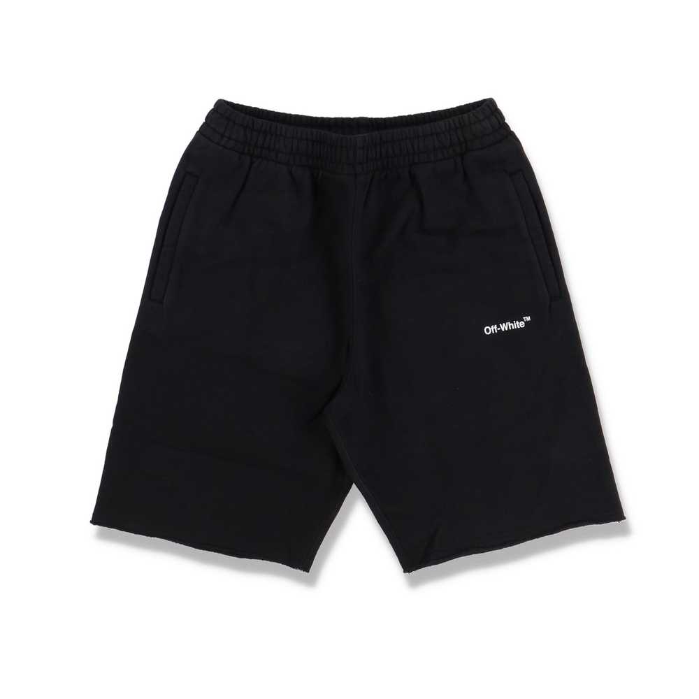 Off-White Black Raw Hem 3D Arrows Logo Sweatshorts - image 1