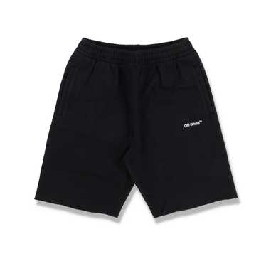 Off-White Black Raw Hem 3D Arrows Logo Sweatshorts - image 1