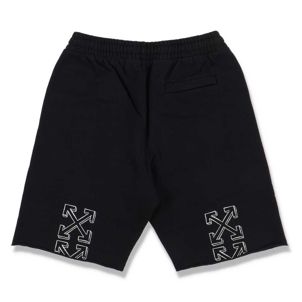 Off-White Black Raw Hem 3D Arrows Logo Sweatshorts - image 6