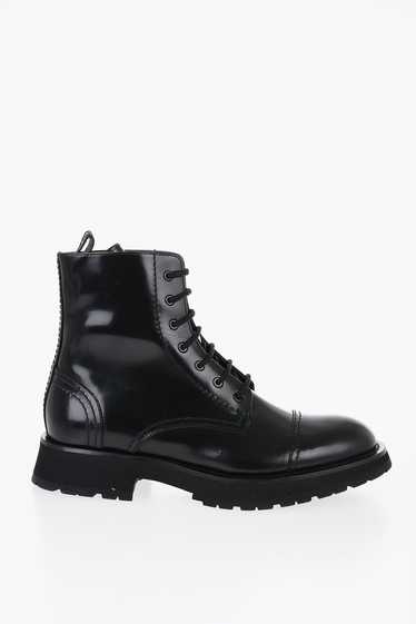 Alexander McQueen og1mm0824 Brushed Leather Combat