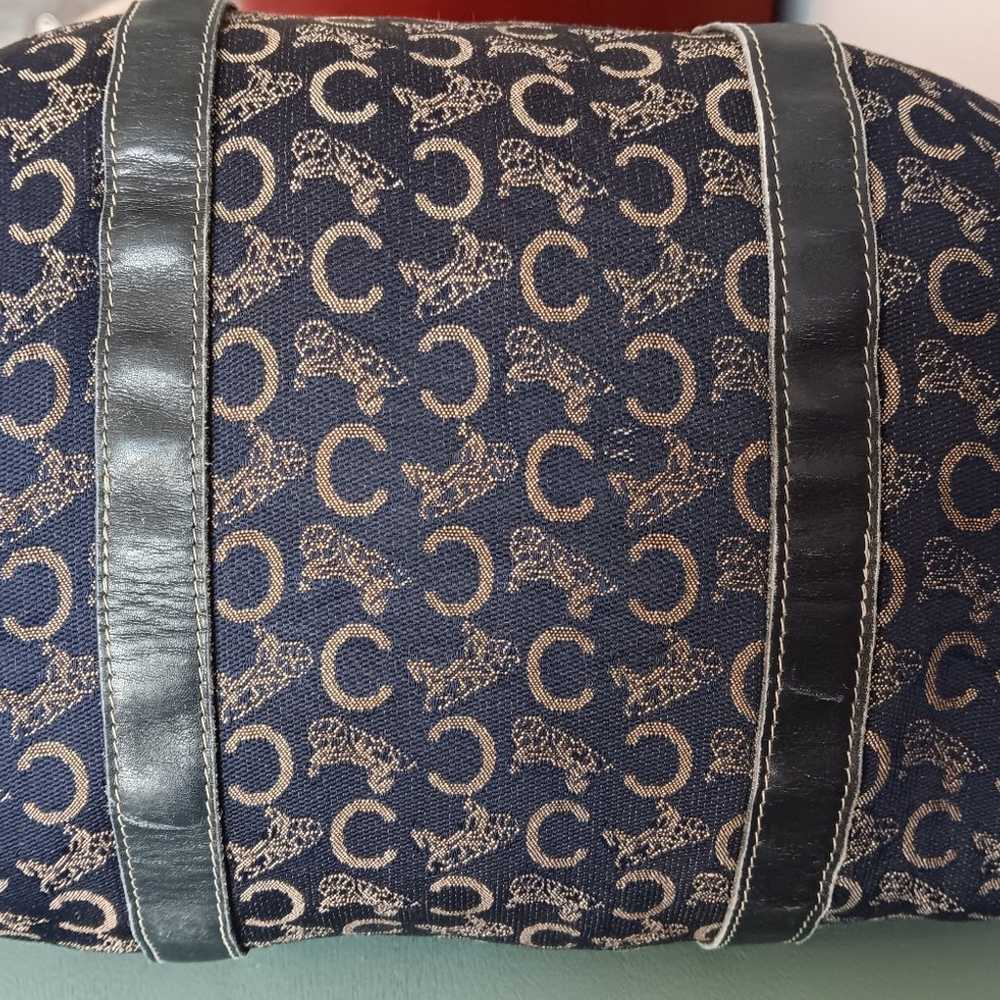 *AUTHENTIC, VINTAGE, & RARE*- Navy Blue Celine Sa… - image 5