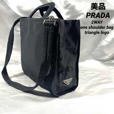 PRADA 2WAY Handbag Shoulder Bag Nylon Black - image 1