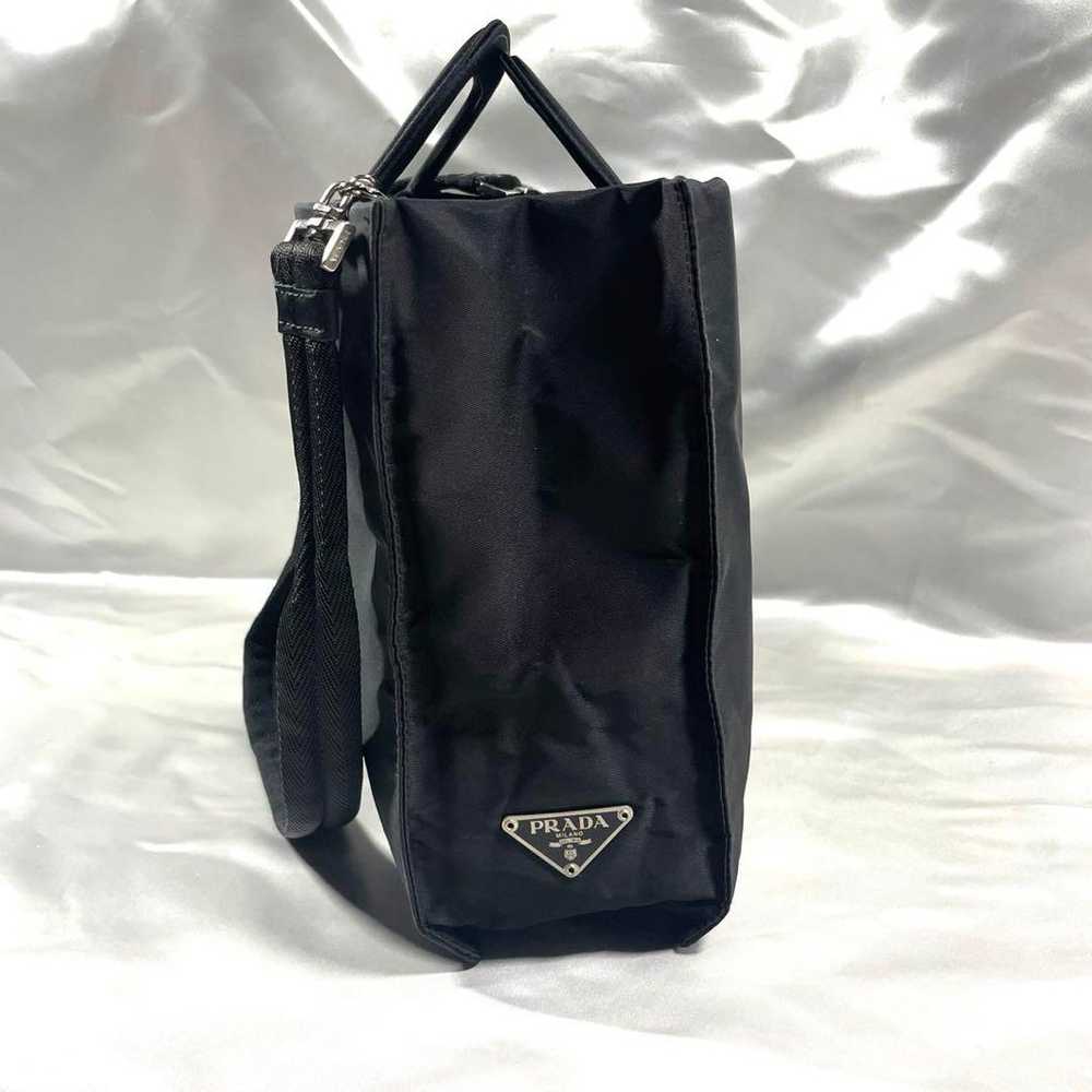 PRADA 2WAY Handbag Shoulder Bag Nylon Black - image 2