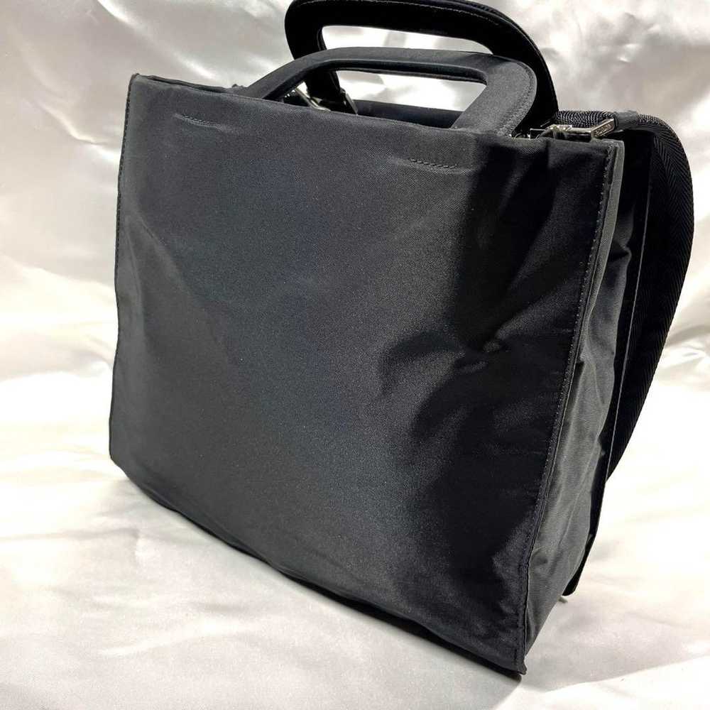 PRADA 2WAY Handbag Shoulder Bag Nylon Black - image 7