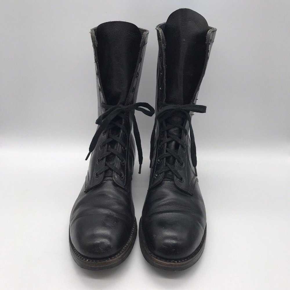 Vintage Addison Shoe Company Black Combat Boots W… - image 2