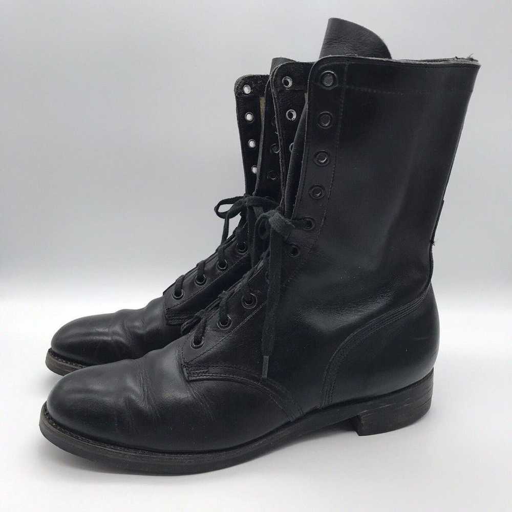 Vintage Addison Shoe Company Black Combat Boots W… - image 3