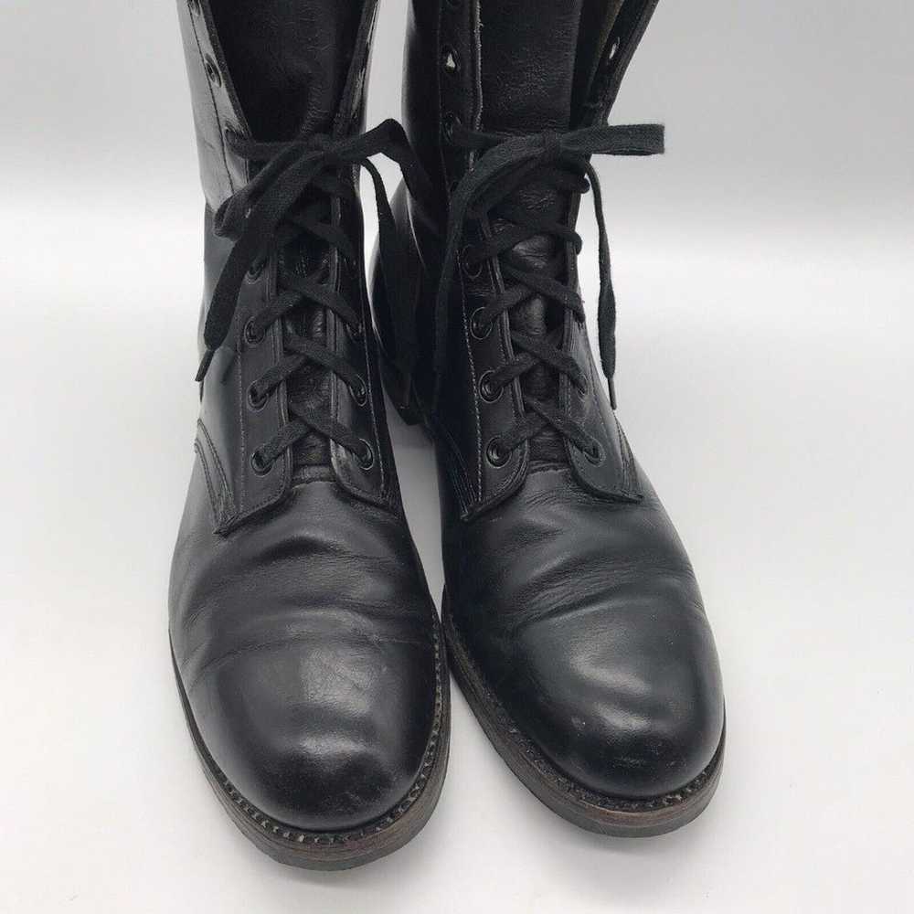 Vintage Addison Shoe Company Black Combat Boots W… - image 5