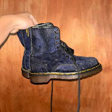 Dr martens blue velvet Gem