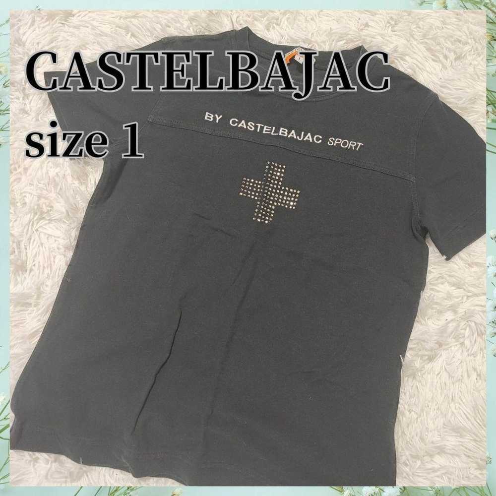 CASTELBAJAC【1】 Tops T-shirt Short-sleeve Black Pr… - image 1