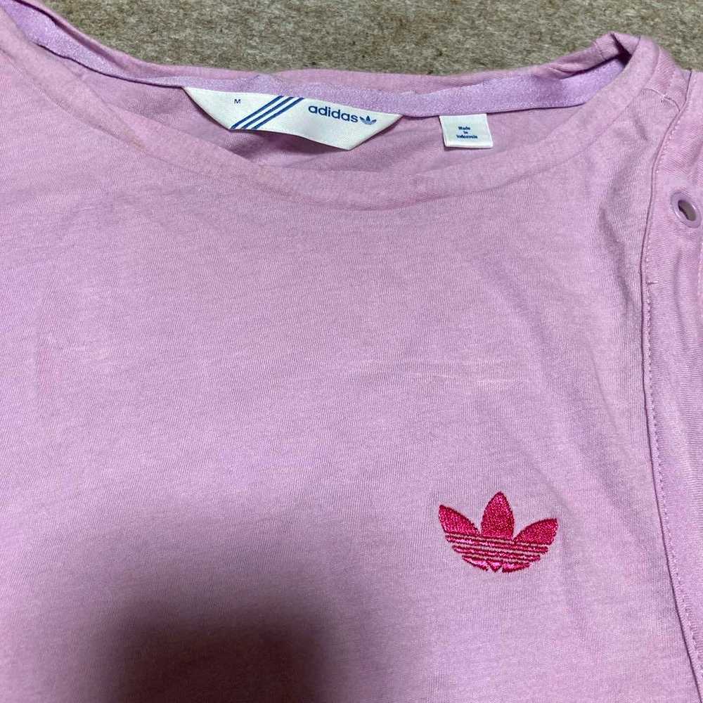 adidas Originals pink balloon sleeve cut-sleeve s… - image 2