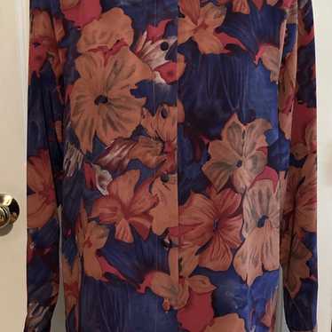 Kathy Che sz 14 blouse fall colors - image 1