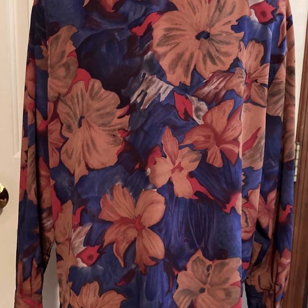 Kathy Che sz 14 blouse fall colors - image 4