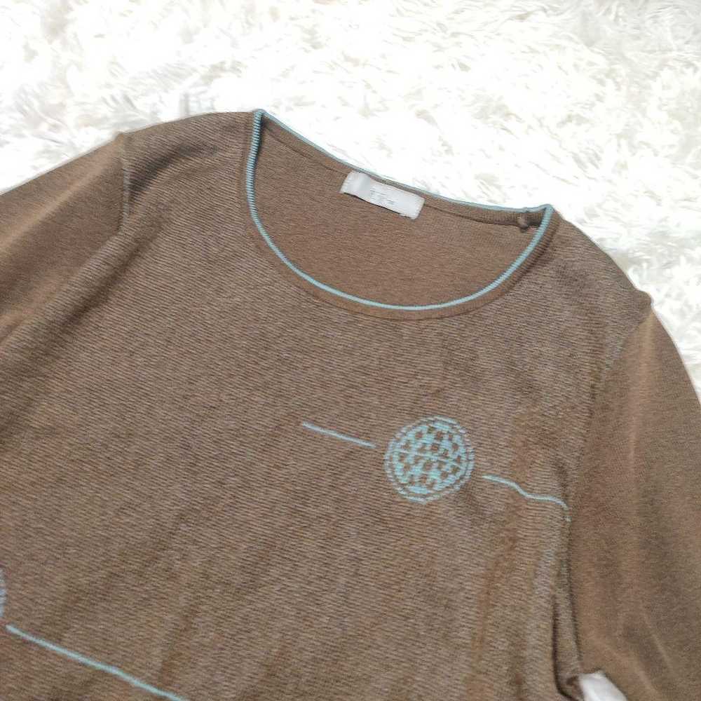 Tops [F] T-shirts Knit T-shirts Brown Retro - image 3