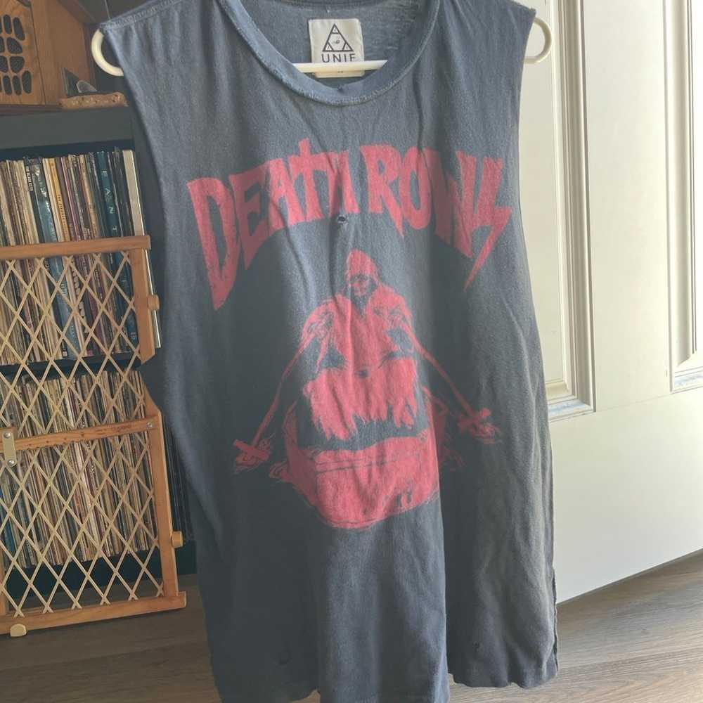 UNIF Tank Top DEATH ROWS distressed tank vintage … - image 2