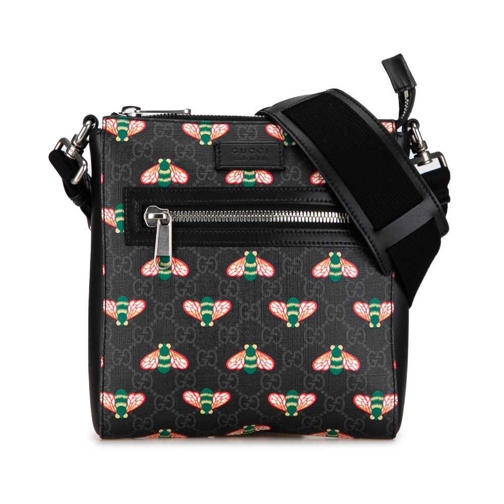 Black Gucci GG Supreme Bestiary Bee Messenger Cro… - image 1