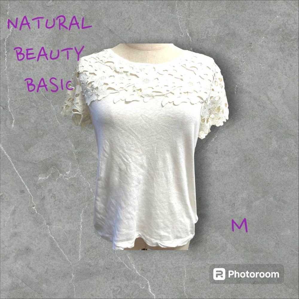 Natural Beauty Basic Floral Lace Cut Top - image 1