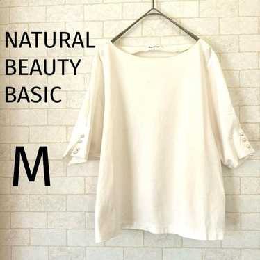 NATURAL BEAUTY BASIC Ladies Cut-Sleeve T-Shirt Whi