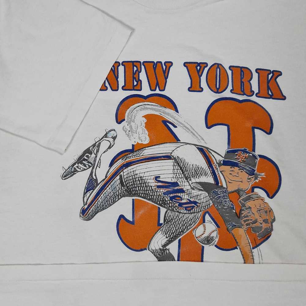 MLB × Nutmeg Vintage 90's New York METS Player Il… - image 3