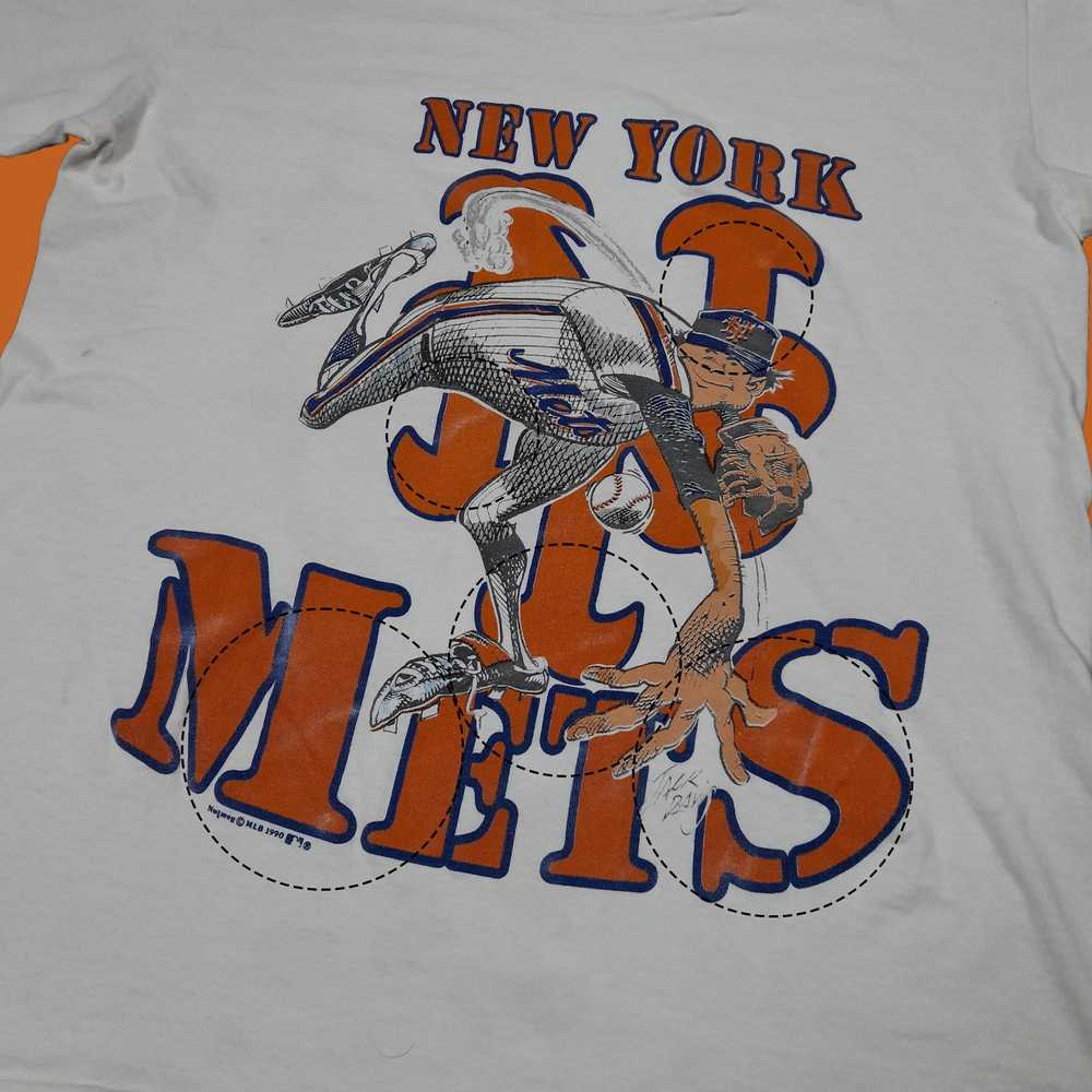 MLB × Nutmeg Vintage 90's New York METS Player Il… - image 4