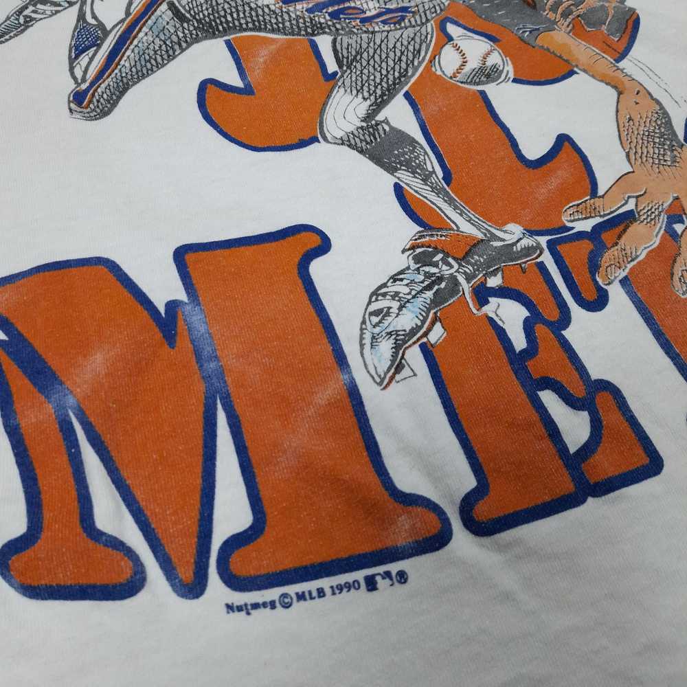 MLB × Nutmeg Vintage 90's New York METS Player Il… - image 7